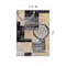 World Rug Gallery Contemporary Abstract Circle Design Soft Area Rug 3'3'' x 5' Yellow 307YELLOW3X5 - alternate 2